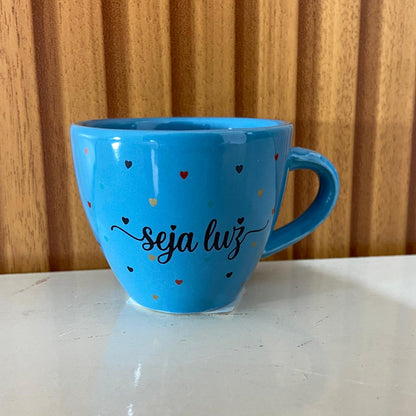 XÍCARA COQUINHO AZUL SEJA LUZ (1 UNIDADE)