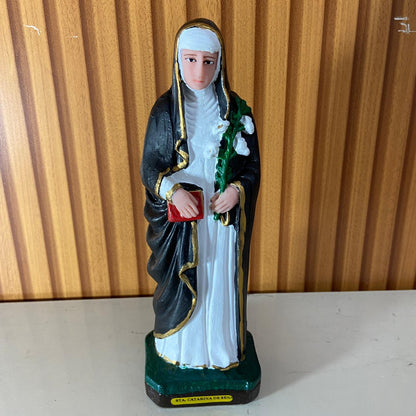 IMAGEM DE RESINA NACIONAL SANTA CATARINA DE SENA 21CM (1 UNIDADE)
