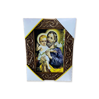QUADRO COM MOLDURA RESINADO SÃO JOSÉ 20,5X15,5 (1 UNIDADE)