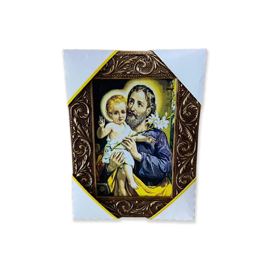 QUADRO COM MOLDURA RESINADO SÃO JOSÉ 20,5X15,5 (1 UNIDADE)
