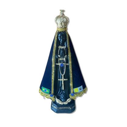 IMAGEM DE GESSO NOSSA SENHORA APARECIDA COM MANTO 33CM (1 UNIDADE)