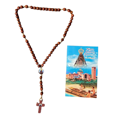 TERÇO DE MADEIRA NOSSA SENHORA APARECIDA  07MM ( 03 UNIDADES )