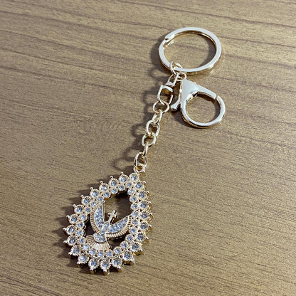 CHAVEIRO LUXO DIVINO ESPÍRITO SANTO GOTA COM STRASS  (6 UNIDADES)