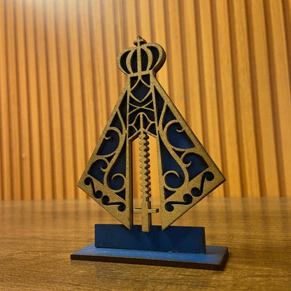 ADORNO DE MESA MDF NOSSA SENHORA APARECIDA 12,5CM (1 UNIDADE)
