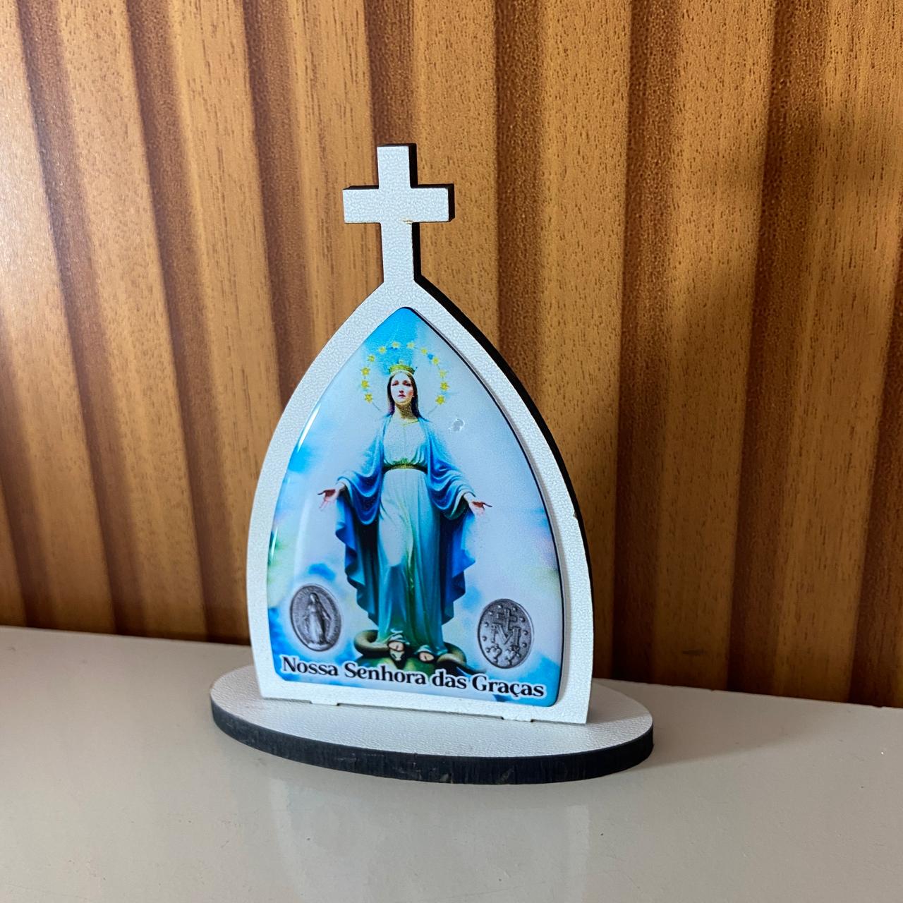 CAPELA MDF DESMONTÁVEL NOSSA SENHORA DAS GRAÇAS 11CM (1 UNIDADE)