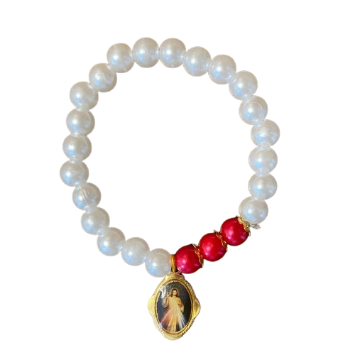 PULSEIRA PÉROLA JESUS MISERICORDIOSO  (01 UNIDADE)