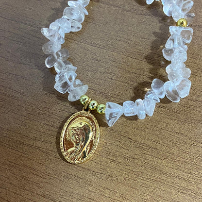 PULSEIRA CRISTAL NOSSA SENHORA DO SILÊNCIO  ( 1 UNIDADE)