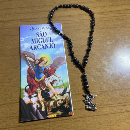 TERÇO DE HEMATITA SÃO MIGUEL ARCANJO 6MM (3 UNIDADES)