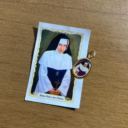 MEDALHA ALUMINIO SANTA DULCE DOS POBRES (36 UNIDADES)