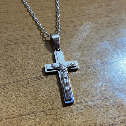 CORRENTE AÇO INOX  CRUCIFIXO MOD1 (1 UNIDADES)