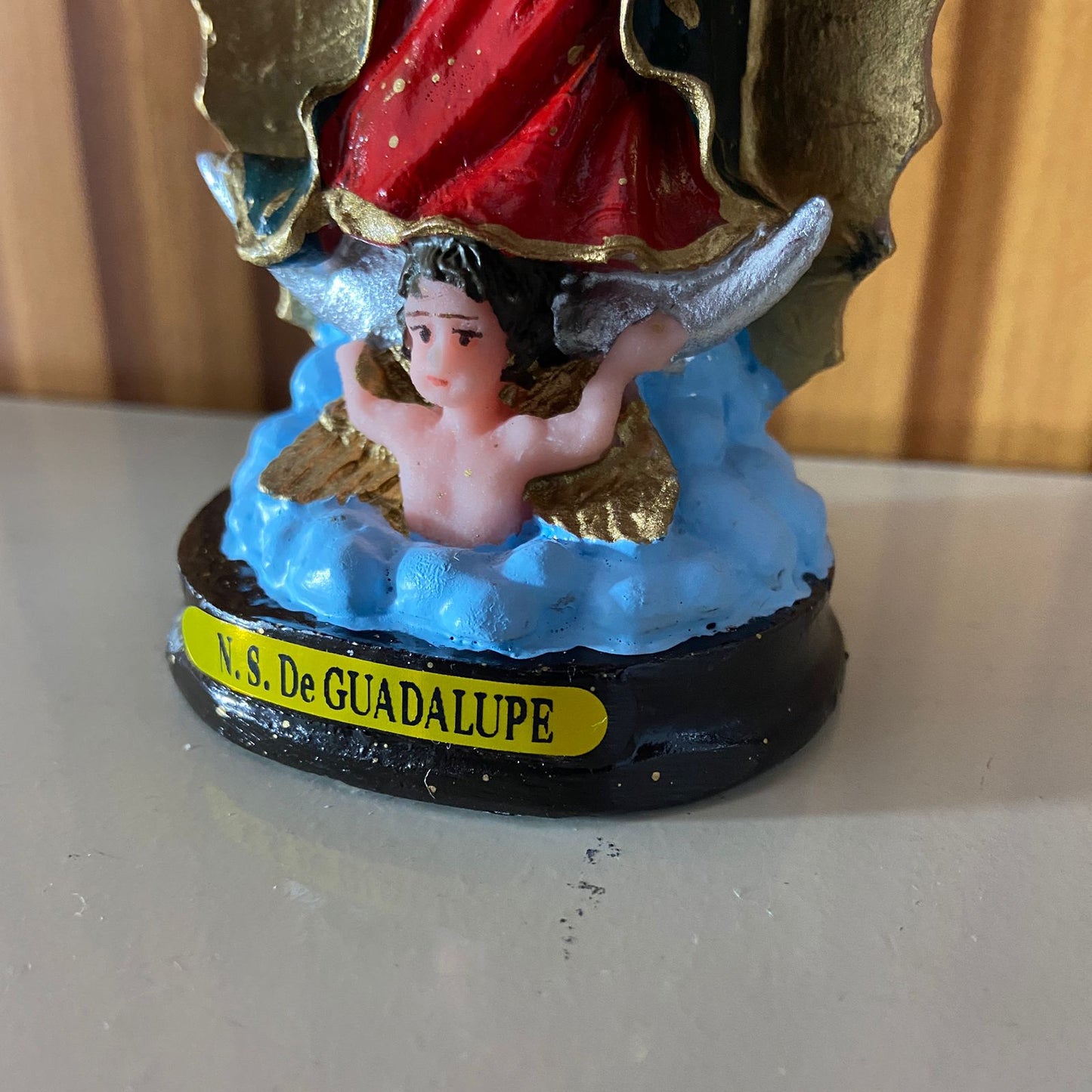 IMAGEM DE RESINA NACIONAL NOSSA SENHORA DE GUADALUPE 14CM (1 UNIDADE)