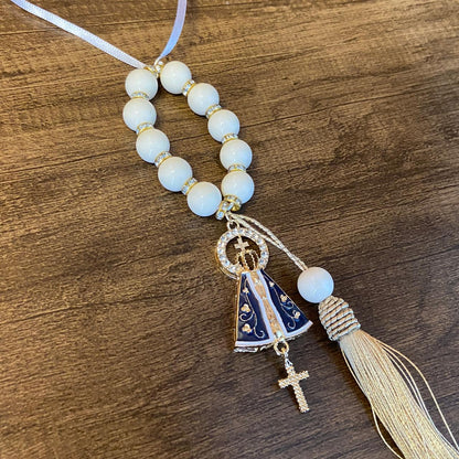 DEZENA PÉROLA BRANCA NOSSA SENHORA APARECIDA 14MM (1 UNIDADE)