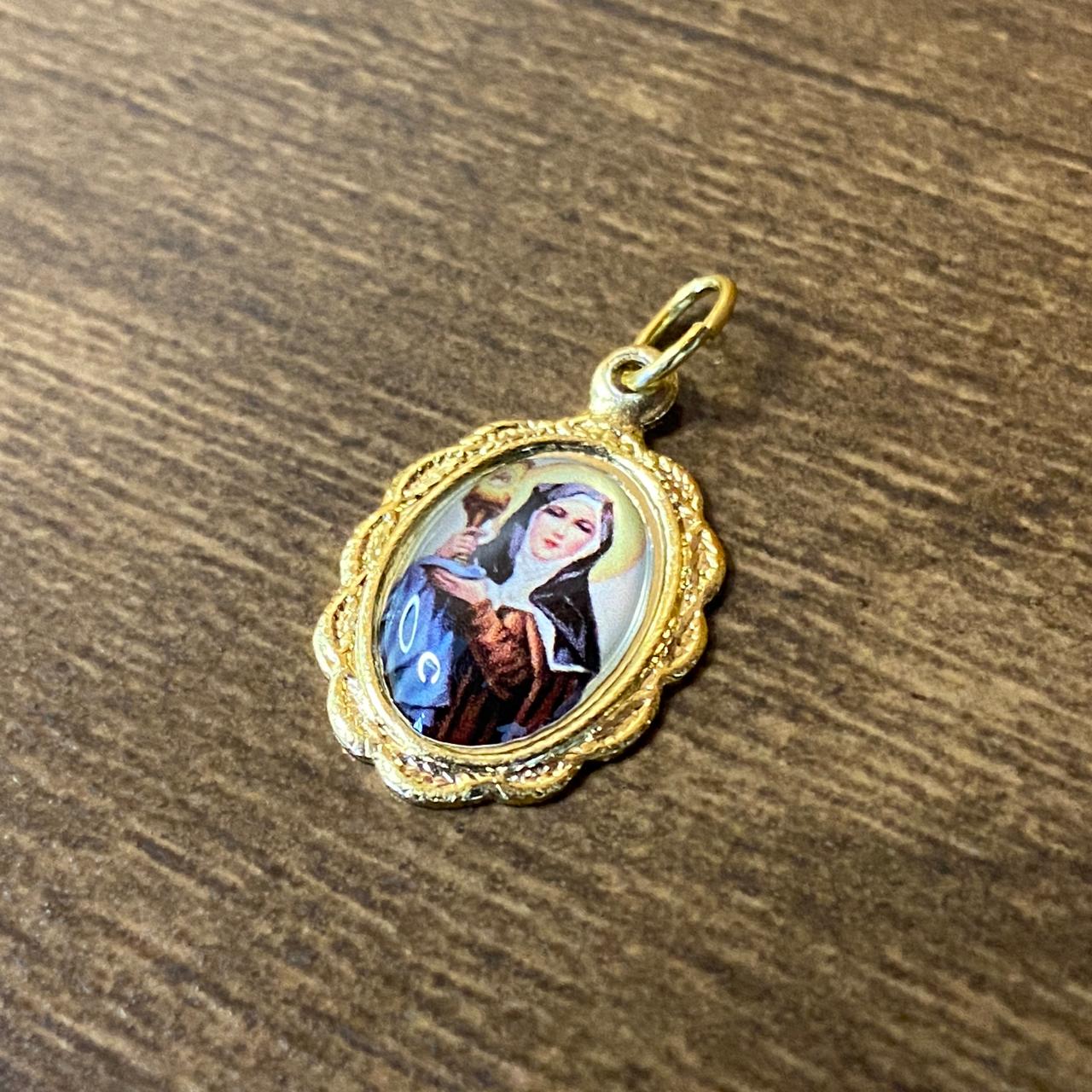 MEDALHA ALUMINIO SANTA CLARA (36 UNIDADES)