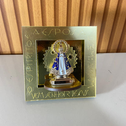 ADORNO DE MESA MDF NICHO NOSSA SENHORA APARECIDA 10CM (1 UNIDADE)