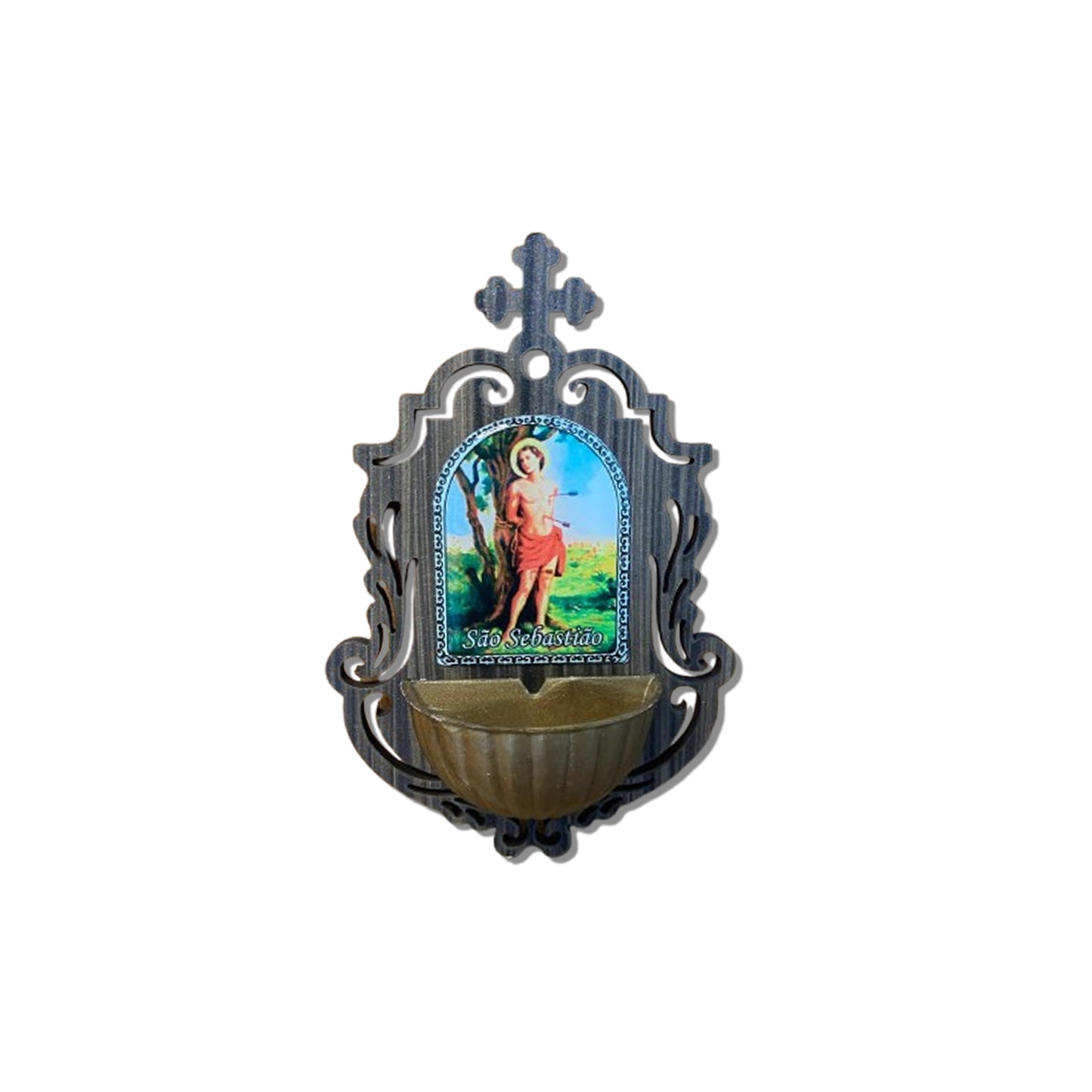 PORTA AGUA BENTA MDF SÃO SEBASTIÃO 16CM (1 UNIDADE)