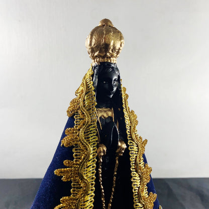 IMAGEM DE GESSO NOSSA SENHORA APARECIDA COM MANTO 22CM (1 UNIDADE)