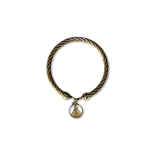 BRACELETE DOURADO NOSSA SENHORA APARECIDA  (1 UNIDADE)