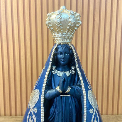 IMAGEM DE GESSO NOSSA SENHORA APARECIDA PINTADA 37CM  (1 UNIDADE)