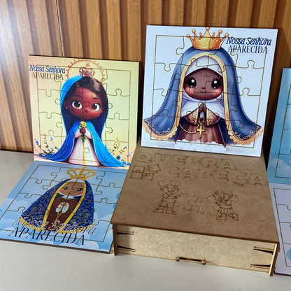 KIT QUEBRA CABEÇA INFANTIL MDF NOSSA SENHORA APARECIDA  (5 UNIDADE)