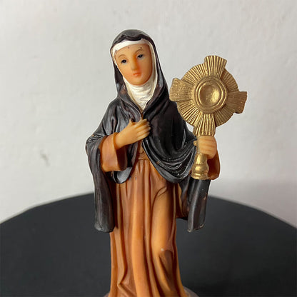 IMAGEM DE RESINA IMPORTADA SANTA CLARA 15CM (1 UNIDADE)