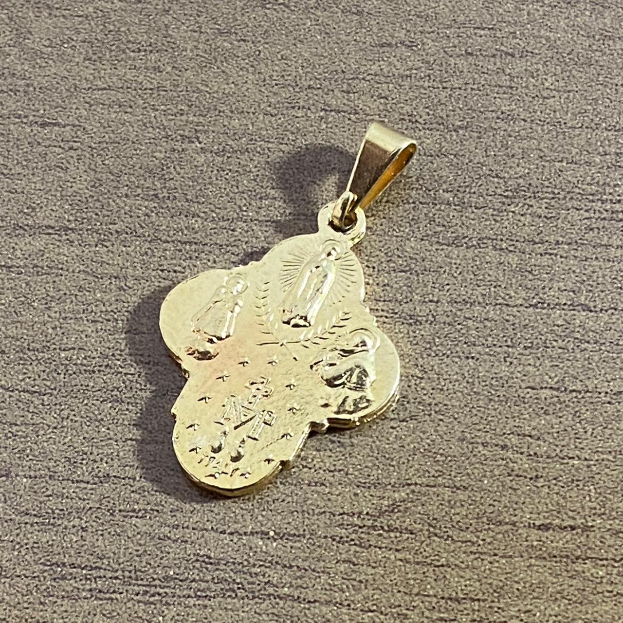 MEDALHA ITALIANA DOURADA QUATRO VIAS (6 UNIDADES)