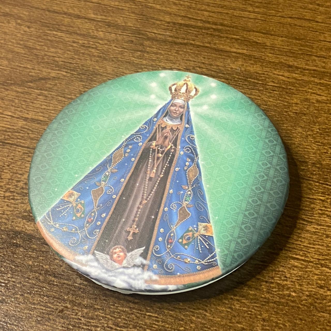 ESPELHO DE BOLSA NOSSA SENHORA DE APARECIDA ( 3 UNIDADES )