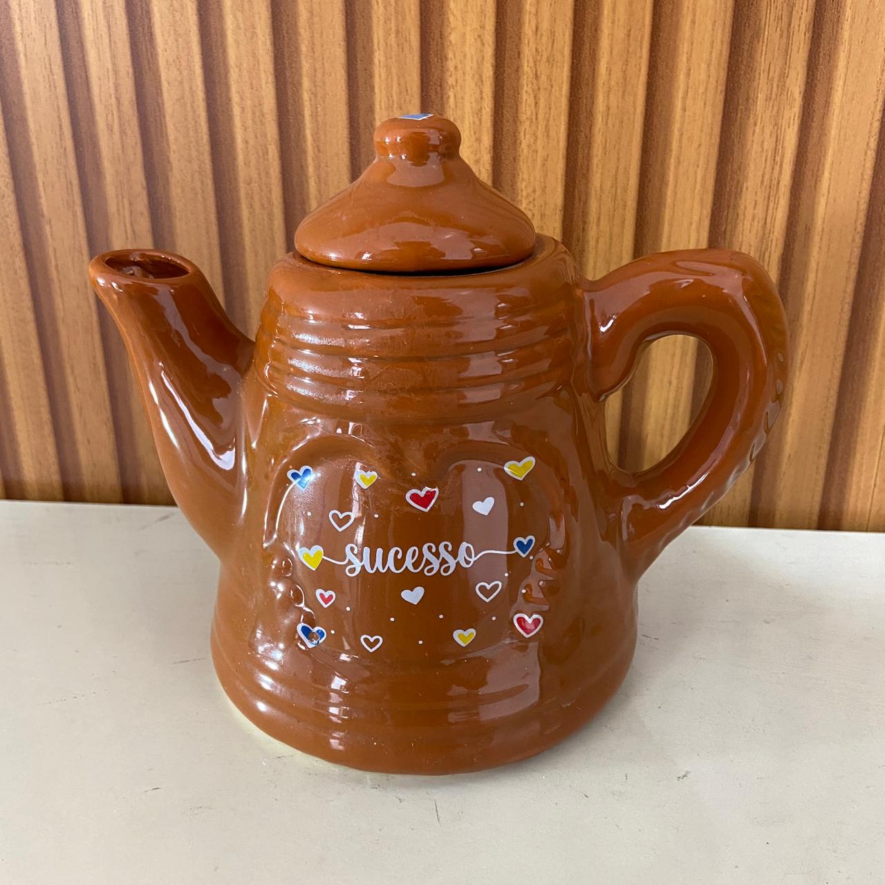 BULE DE PORCELANA MARROM SUCESSO 600ML (1 UNIDADE)