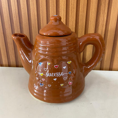 BULE DE PORCELANA MARROM SUCESSO 600ML (1 UNIDADE)