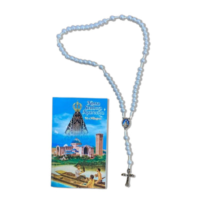 TERÇO PÉROLA NOSSA SENHORA APARECIDA 8MM (1 UNIDADE)