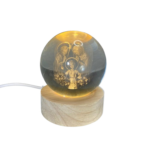 LUMINÁRIA LED BOLA DE VIDRO SAGRADA FAMÍLIA (1 UNIDADE)