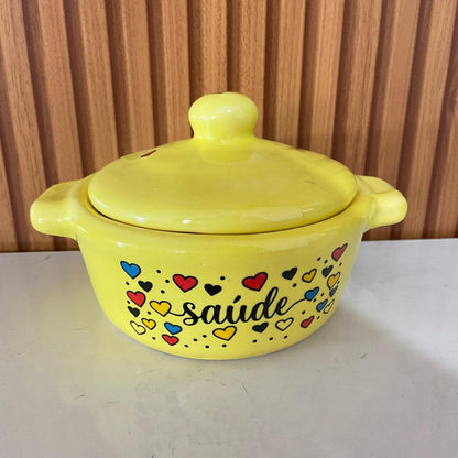 PANELINHA DE PORCELANA AMARELA SAÚDE (1 UNIDADE)