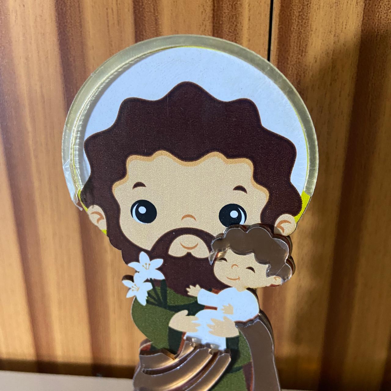 IMAGEM MDF INFANTIL SÃO JOSÉ COM ACRÍLICO 12CM (1 UNIDADE)