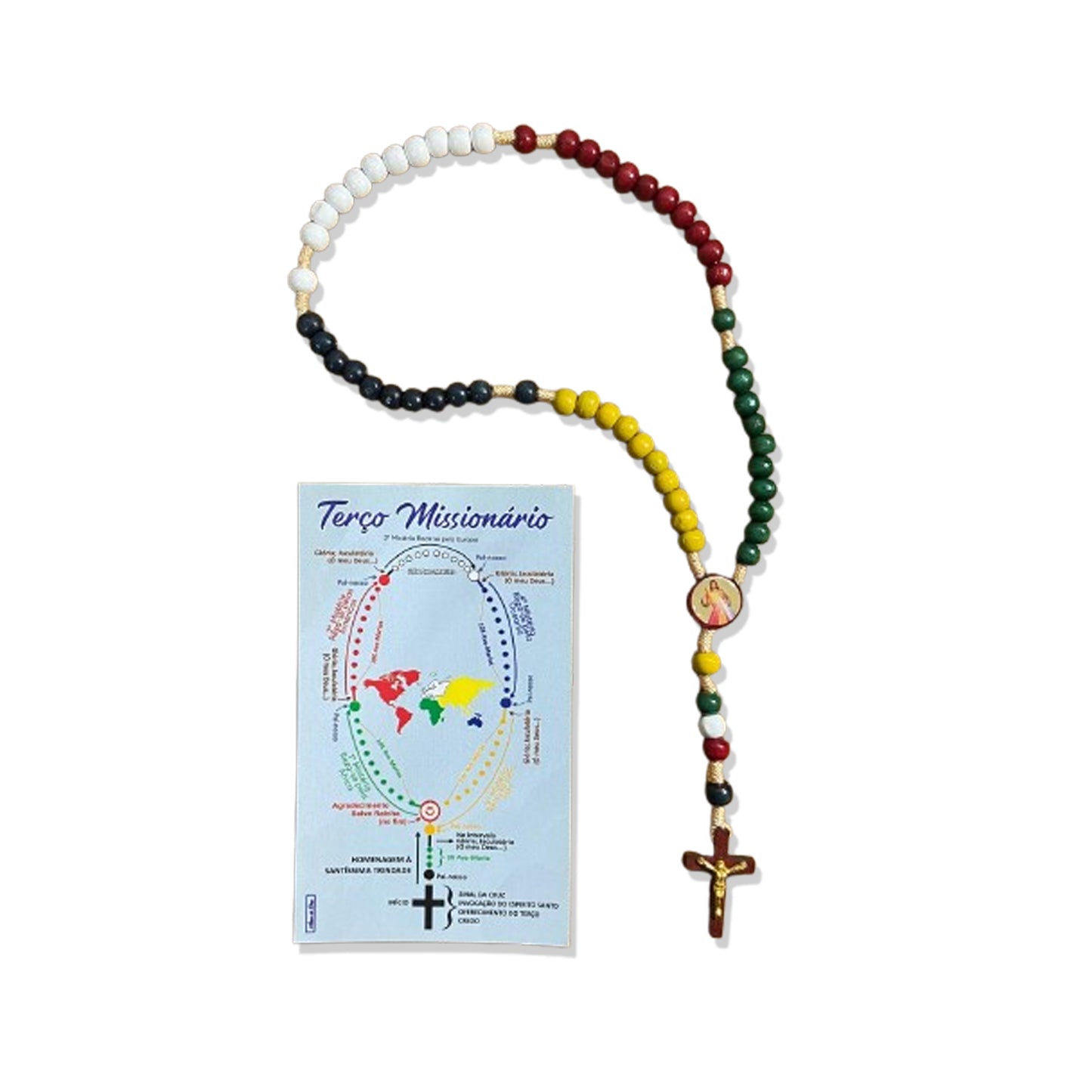 TERÇO DE MADEIRA MISSIONÁRIO (3 UNIDADES)