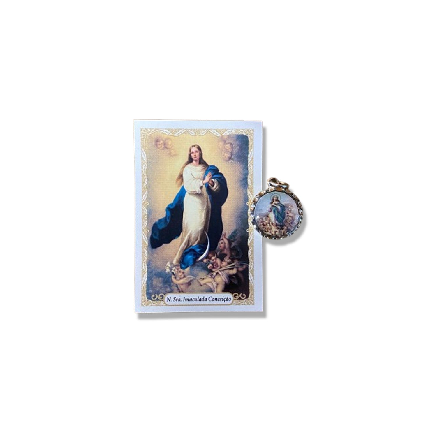 MEDALHA NÍQUEL RESINADA NOSSA SENHORA DA IMACULADA CONCEIÇÃO (6 UNIDADE)