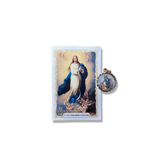 MEDALHA NÍQUEL RESINADA NOSSA SENHORA DA IMACULADA CONCEIÇÃO (6 UNIDADE)