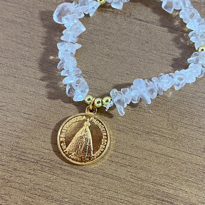 PULSEIRA CRISTAL NOSSA SENHORA APARECIDA  ( 1 UNIDADE)