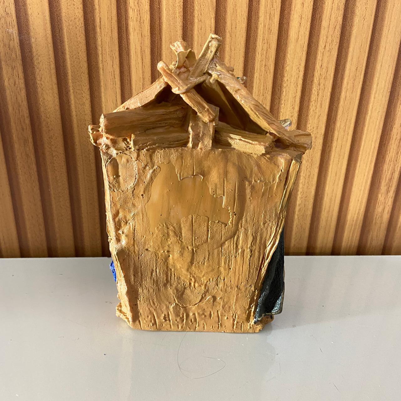 IMAGEM DE RESINA NACIONAL PRESÉPIO ÚNICO CABANA 19CM (1 UNIDADE)