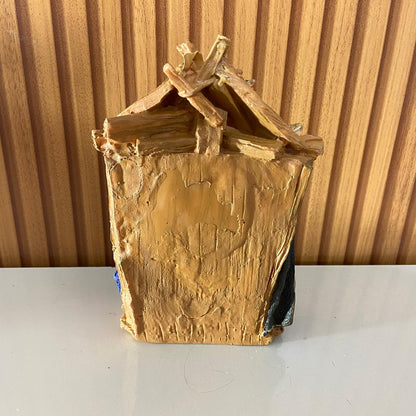 IMAGEM DE RESINA NACIONAL PRESÉPIO ÚNICO CABANA 19CM (1 UNIDADE)