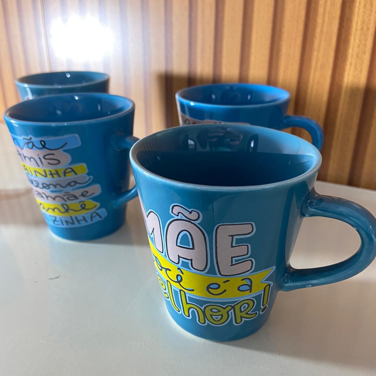 XÍCARA AZUL MOD2 MÃE - FRASES SORTIDAS 120ML (1 UNIDADE)