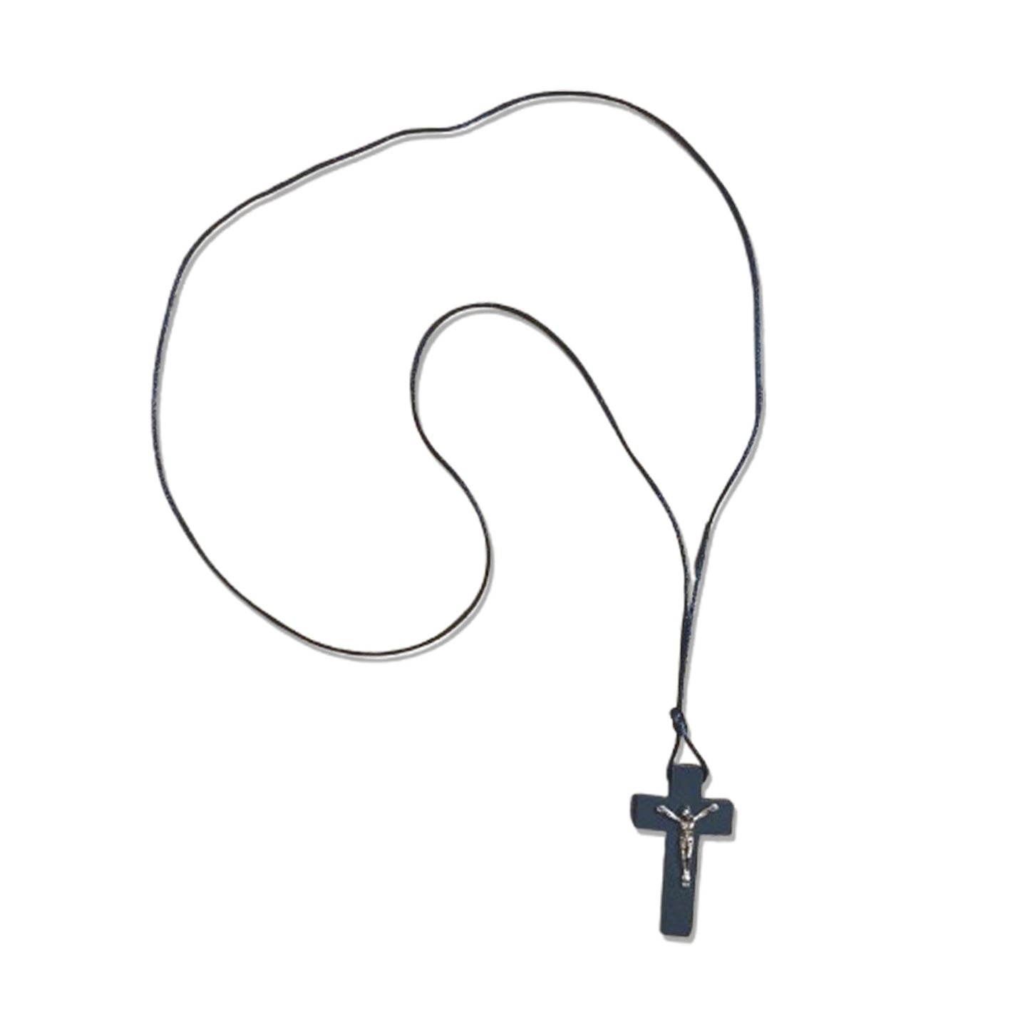CORDÃO COM CRUCIFIXO DE MADEIRA PRETA MOD2 (12 UNIDADES)