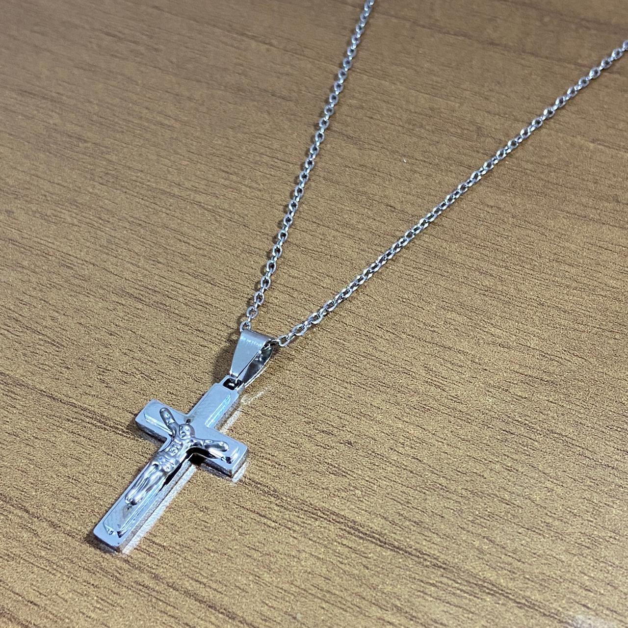 CORRENTE AÇO INOX  CRUCIFIXO MOD1 (1 UNIDADES)