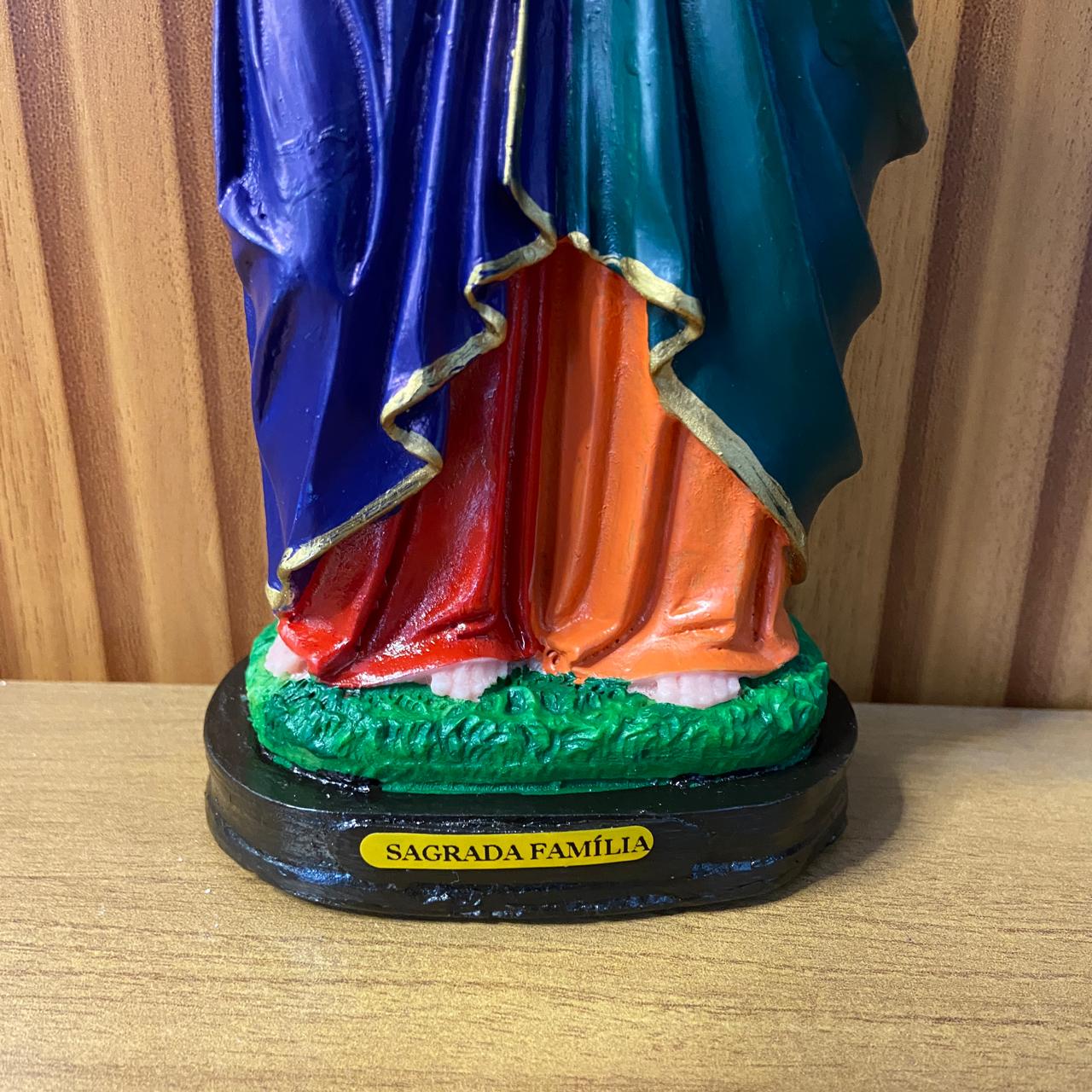 IMAGEM DE RESINA NACIONAL SAGRADA FAMÍLIA 20CM (1 UNIDADE)