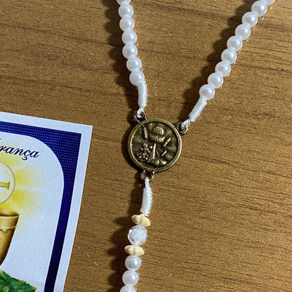 TERÇO PÉROLA LEMBRANÇA DA EUCARISTIA MD2 4MM (3 UNIDADES)