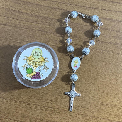 DEZENA PÉROLA EUCARISTIA 15CM (6 UNIDADES)