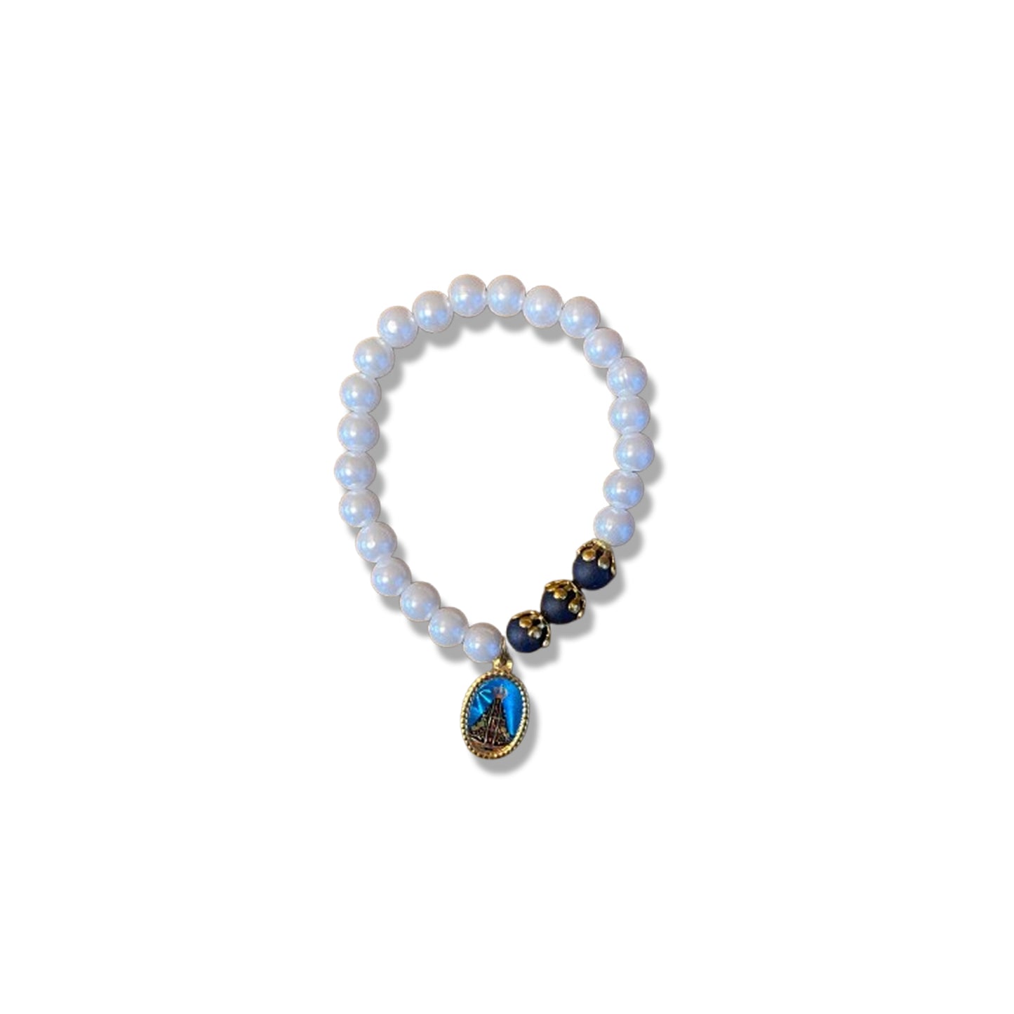 PULSEIRA PÉROLA NOSSA SENHORA APARECIDA MOD2 (01 UNIDADE)