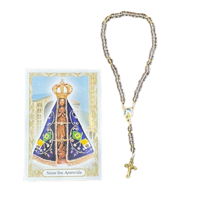 TERÇO MIÇANGA NOSSA SENHORA APARECIDA 4MM (1UNIDADE)