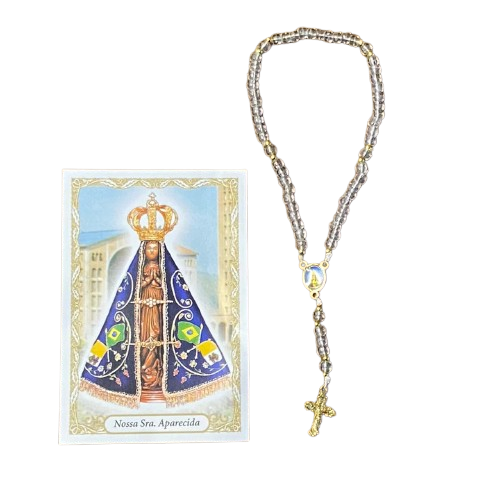 TERÇO MIÇANGA NOSSA SENHORA APARECIDA 4MM (1UNIDADE)