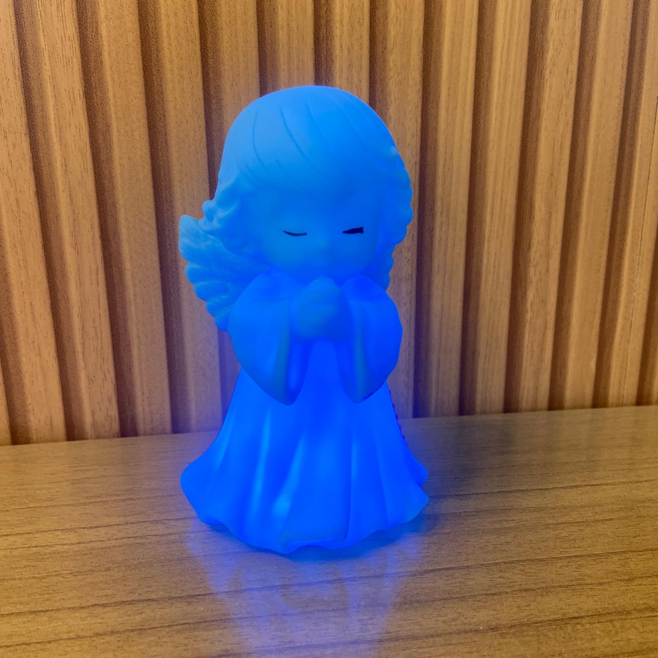 LUMINÁRIA LED ANJINHO AZUL 14,6CM (1 UNIDADE)