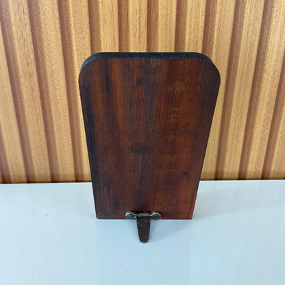 ADORNO DE MESA MADEIRA COM SANTA RITA DE CÁSSIA METAL OURO VELHO 13,5CM (1 UNIDADE)