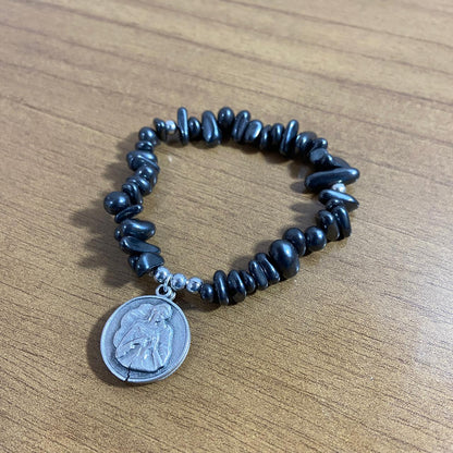 PULSEIRA HEMATITA NOSSA SENHORA  DESATADORA DOS NÓS E DIVINO ESÍRITO SANTO  ( 1 UNIDADE)